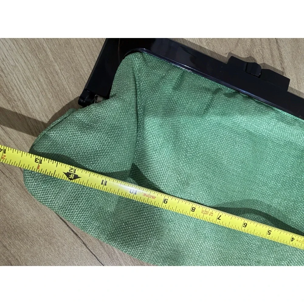 Vintage B. Altman and Co. New York NY Frame Green Clutch Lucite J‎
